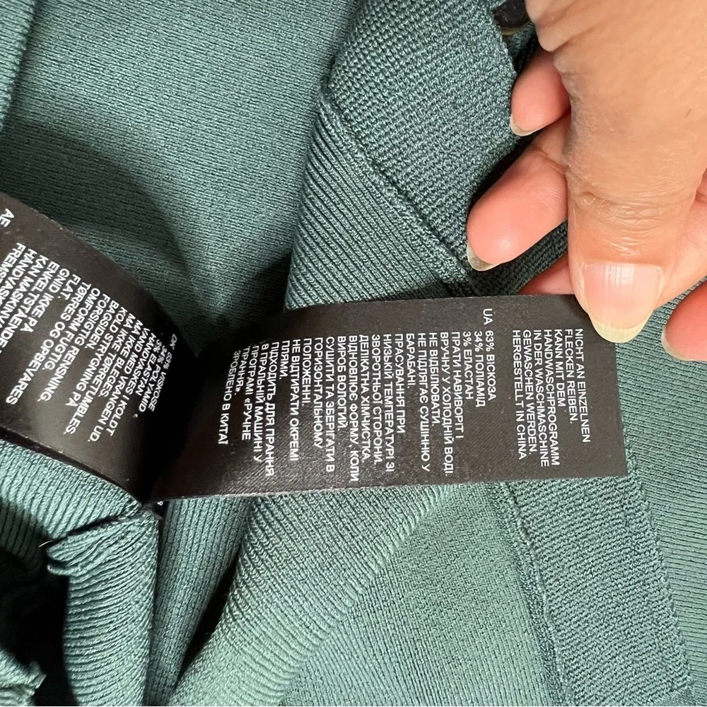REISS Hatty Button Front Skirt Green Size M NWT